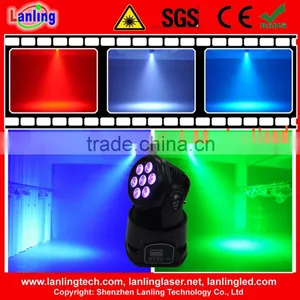 7*10W Led 4-in-1 RGBW Mini Moving Head Wash Light for Disco/dj/club/party thumbnail-1