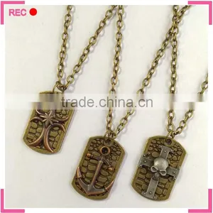 Dog Tag Necklace for Party, Antique Copper Fashion Teen Necklace Jewelry thumbnail-1