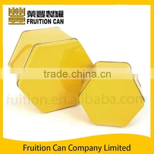 Hexagon Tin Gift Can Metal Box for Candles Gift Boxes Match Christmas Packing Box thumbnail-1
