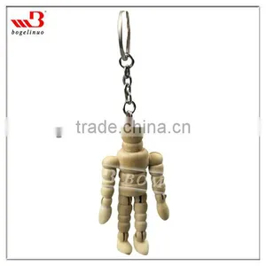 2.5 Inches Wooden Key Chain Manikin thumbnail-1
