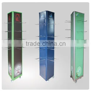 Custom Floor Standing Metal Pegboard Rotating Display Stand/earphone Display Rack/headphone Stand thumbnail-1