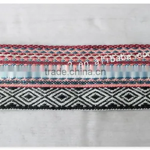 Newest Design 4cm Width Yarn Dyed Ethnic Polyester Bias Tape Wholesale thumbnail-5