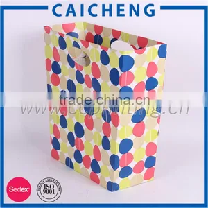 Blue Fancy Gift Paper Shopping Bag With Bow Tie thumbnail-3