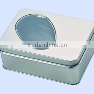 Factory Price Custom Gift Box Hot Selling Rectangular Tin Watch Box PVC Window Luxury Gift Box Packaging thumbnail-1