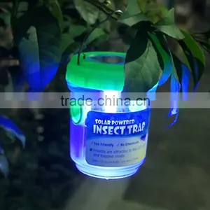 Hanging Solar Powered LED Light Electric Insect Fly Trap Mosquito Killer Lamp thumbnail-1