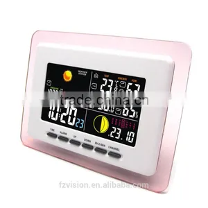 Automatic Wireless Weather Station With 2 Sensors/ Weather Station With Digital Clock Barometer In/Outdoor Temperature Humidity thumbnail-2