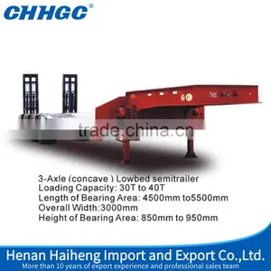 40Ton Low Loader Semi Trailers Light Loading Trailers thumbnail-5