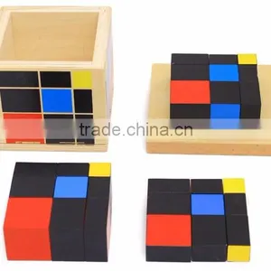 Preschool Training Learning Toys Montessori Trinomial Cube Math Education thumbnail-2