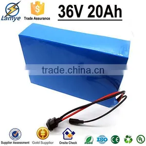 Oem PVC Case 10s 30a BMS 36v Lithium Ion Battery Pack for Ebike Built in 2000mah 18650 Cell thumbnail-5