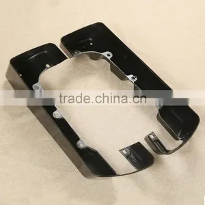 Black Double Saddle Bag Extensions For 2014-17 Touring FLH/FLT Road King thumbnail-2