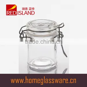 40ml Clear Glass Storage Jar With Clip Top thumbnail-1