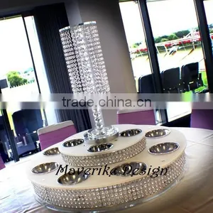 Wedding Crystal Lazy Susan/ Crystal Lazy Susan With 8 Bowls thumbnail-1