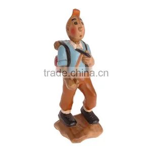 Tintin Hiking Wood Carved thumbnail-1