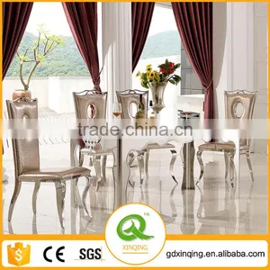 Manufacturer Best Price Popular PU Dining Chairs High End Kitchen Dining Chairs Stainless Dining Chair thumbnail-3