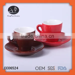 Cappuccino Cups and Saucers,ceramic Cup and Saucer With Logo,Porcelain Set for Espresso thumbnail-1