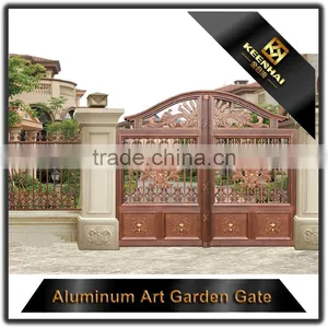 Powder Coated Aluminum Garden Gate With Flower Design thumbnail-3