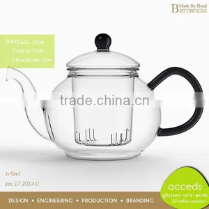 Microwavable Modern Newest Design Pyrex Thermo Glass Tea Pots thumbnail-6