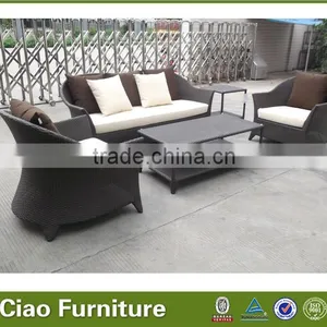 Fashional Garden Wicker Sofa Set Outdoor Rattan Table and Chair thumbnail-1