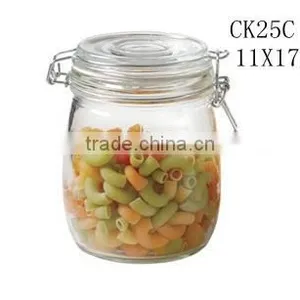 Damp Proof Glass Cookie Jar With Clip Top thumbnail-3