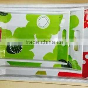 2015 New Rectangle Melamine Serving Tray With Handle thumbnail-1