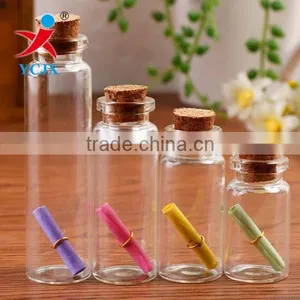Mini Glass Bottle With Cork Lid / Glass Message Jars thumbnail-1