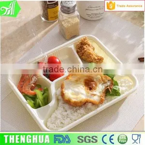 4-compartment Bento Lunch Box,Disposable Safe Plastic Food Container thumbnail-3