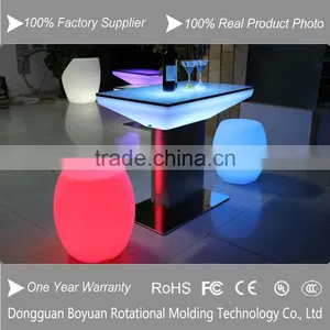 Aluminum Shelf Led Light Bar Table, Led Light Coffee Table, Light up Cocktail Table thumbnail-4