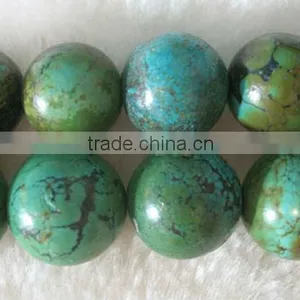 16-18mm Big Round Natural Turquoise Beads thumbnail-1