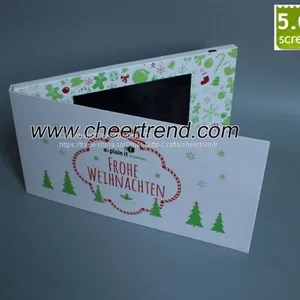 Customized 7 Inch Paper Business Brochure Lcd Greeting Card Video Brochure With Built in Memory for Christmas Gifts thumbnail-3