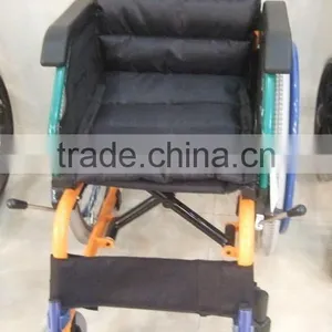 Topmedi Homecare Folding Manual Aluminum Light Wheelchair for Disabled Children thumbnail-2