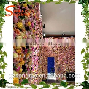 Man-made Artificial Flower Wall Party Decora Tive Artificial Flowers Walls New Design Customized Artificial Flower Wall thumbnail-5