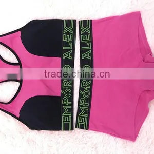 Rose Red Seamless Sports Bra Set/fashion Sports Bra and Panty Set thumbnail-1