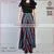 Fashion Summer High Waist Rainbow Color Viscose Chevron Stripe Maxi Skirt thumbnail-1