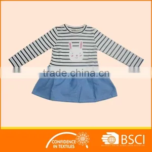 Children Wear Rabbit Printed Cotton Baby Girl Dress thumbnail-1