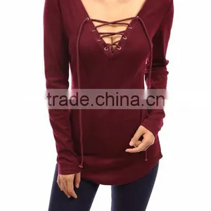 2016 Colorful v Neck Sex Women Clothing With Long Sleeve thumbnail-3