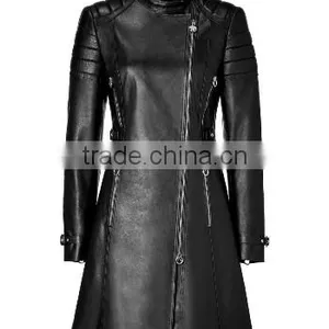 Women Leather Coat thumbnail-1