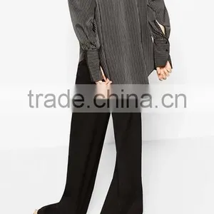Runwaylover EY2377B New Style 2017 Ladies Fashion Loose Stripe Blouse thumbnail-3