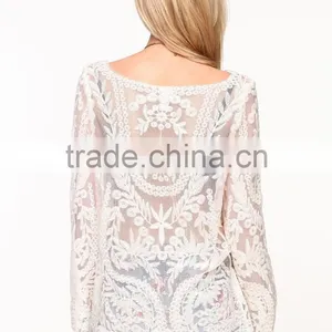 Latest Summer Lace Blouse Fashion Blouses for Middle Aged Women thumbnail-5