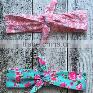 Fashionable Headband Set For Baby Girl Pink And Blue Floral Tie Headband Set Infant Girls Ornament NP-A-HA905-20 thumbnail-1