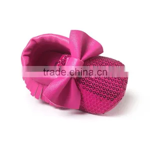 High Quality pu Sequin Baby Moccasins thumbnail-2