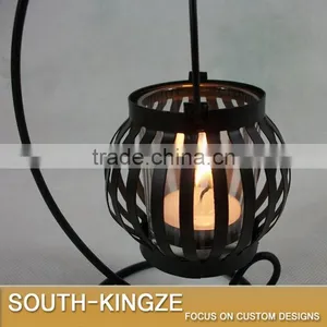 18.5cm Tall Mini Pumpkin Shape Iron Metal Lamp Stack thumbnail-3