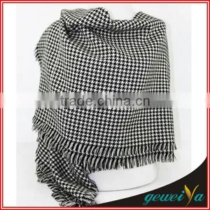 In Stock Thick Pashmina Houndstooth Scarves thumbnail-1