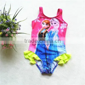 Best Selling Frozen Kids Swimming Suit Frozen Swimwear for Girls Bathing Suit Wholesale Price thumbnail-1