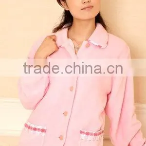 100% Polyester Printed Coral Fleece Bathrobe JL-01 thumbnail-1