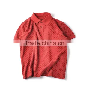 Dot Pattern Short Sleeve Polo T-shirt Custom Polo Shirt Mens Polo Shirt thumbnail-1