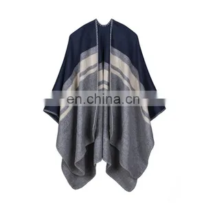 Ms. Bar Europe Cashmere Shawl Reversible Long Cloak thumbnail-1