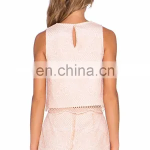 Women Frock Top Lace Overlay With Scalloped Hem Fancy Skirt Top Designs thumbnail-3