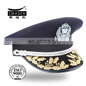 Military Security Officer Cap With Hand Embroidery Designs thumbnail-1