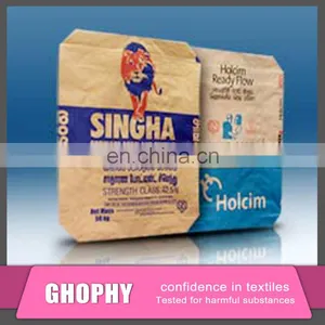 Custom Straw Kraft Paper Packaging Cement Bags thumbnail-1