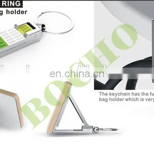 Metal Keychain With Phone Stand and Bag Holder, Keychains for Mobile Phones, Metal Keyring for Phone Holder and Purse Hanger thumbnail-3